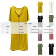 thumbnail image 3 of ZyeKqe Womens Nightgown Short Sleeve Bow Casual V Neck Pajamas Lightweight Loose Soft Comfy Loungewear Sleep Shirts, 3 of 5