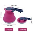 thumbnail image 2 of Silicone Kettle,Coffee Leak Proof Kettle 1500ml Leak Proof Kettle Silica Coffee Portable Kettle Outdoor Silica Silicone Kettle Creative Leak Proof, 2 of 5