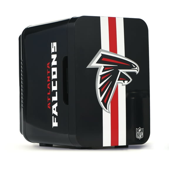 NFL Atlanta Falcons Mini Fridge, Black, 4L, 6 Cans