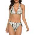 thumbnail image 1 of NICKSUN Women's Bikini Sets, Cute Print Two Piece Bathing Suits Sexy Halter Padded Bikini Swimsuits, 1 of 6