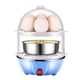 thumbnail image 2 of Huevo Al Vapor Mini escalfador de huevos, vaporizador eléctrico de 2 capas para huevos, herramienta de cocina con apagado automático (azul), 2 of 7
