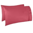 thumbnail image 3 of Clara Clark Premier 1800 Collection Bed Sheet Set with Extra Pillowcases Wrinkle, Fade & Stain Resistant, Twin, Coral Pink, 3 of 4