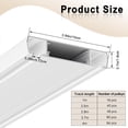 thumbnail image 2 of Double Row Curtain Tracks, Heavy Duty Drop Curtain Rails, Aluminum Alloy Ceiling Drape Track Set for Living Room Bedroom (White), 2 of 4