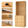 thumbnail image 6 of RichYa 71'' Tall Bookcase with 3 Drawers,3 Cubes Open Bookshelves,6 Tier Storage Cabinet for Home Office,Living Room,Wood, 6 of 8