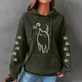 thumbnail image 2 of LOVZFMLL Essentials Hoodie Imprimé Graphique avec Poche Manches Longues Automne 2025 Mode pour Femmes Chandail à Capuchon Confortable Mode Urbaine, 2 of 3