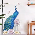 thumbnail image 2 of Creative Blue Peacock Wall Sticker Removable Wall Decor, 2 of 5