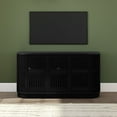 thumbnail image 2 of Plank+Beam Contour Solid Wood Sideboard with 3 Doors, 59" TV Stand for Living Room, Black, 2 of 14