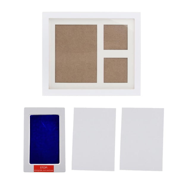 fotografía de Memoria para Huellas de Manos Y Huellas de Bebé Recién Nacido con Almohadilla de Tinta para Y Niñas Azul CUTICAT Marco de fotos para recién nacidos
