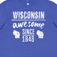 thumbnail image 4 of Inktastic Wisconsin Awesome Since 1848 Youth T-Shirt, 4 of 5