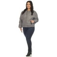 thumbnail image 4 of White Mark Women's Quilted Puffer Bomber Jacket, 4 of 7