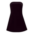 thumbnail image 5 of APEXFWDT Women's Elegant Velvet Dress Strapless A-Line Bodycon Mini Dress Off Shoulder Tube Top Dress Party Club Dresses Y2k Homecomming Dress, 5 of 8