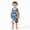 Blue, variant on RTKFRFLM Boys Dinosaur Print Tank Top and Shorts Set Summer Lightweight Casual Outfit with Elastic Waist