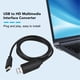 thumbnail image 3 of Convertidor de cable USB 3.0, Cable Multimedia HD 5Gbps Transferencia de Datos Amplio CompatibiliDad Incorporada Para El Controlador Para La Pantalla de Televisión para el TIempo de, 3 of 7