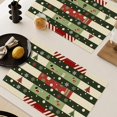 thumbnail image 4 of Green Merry Christma Placemats, Winter Seasonal Christmas Kitchen Dining Table Decoration for Home Party Indoor 12x18 Inch (6pcs), 4 of 6