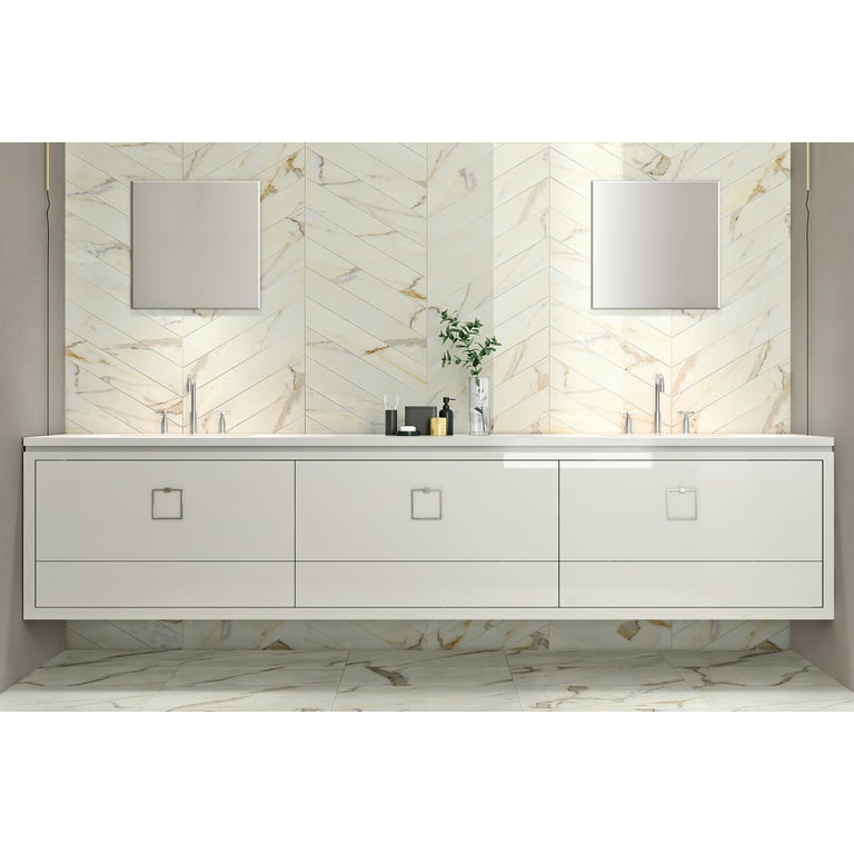 Classic 2.0 Stone Look 12-in x 24-in Polished Porcelain Tile in Travertino Grigio (15.76 SqFt/Ctn) Classic 2.0 Stone Look 12-in x 24-in Polished Porcelain Tile in Travertino Grigio (15.76 SqFt/Ctn)