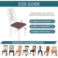thumbnail image 5 of Juego de 2 fundas de asiento de silla jacquard elásticas beige para comedor, fundas protectoras de asiento de silla antipolvo lavables extraíbles, 5 of 5