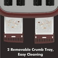 thumbnail image 3 of LONGDEEM 4 Slice Toaster - 6 Browning Options, Wide Slots, High Lift Lever, Dual Controls - Red, 3 of 7