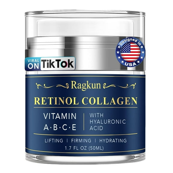 Retinol Cream for Face, Collagen Neck Creams for Tightening and Firming, Anti Aging Day & Night Facial Moisturizer for Women & Men, Instant Face Lift Wrinkle Cream 1.7 fl. oz.