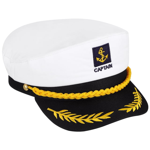 EeaseMX BESTOYARD Adulto Yate Barco Barco Marinero Capitán Disfraz Sombrero Marina Almirante (Blanco)