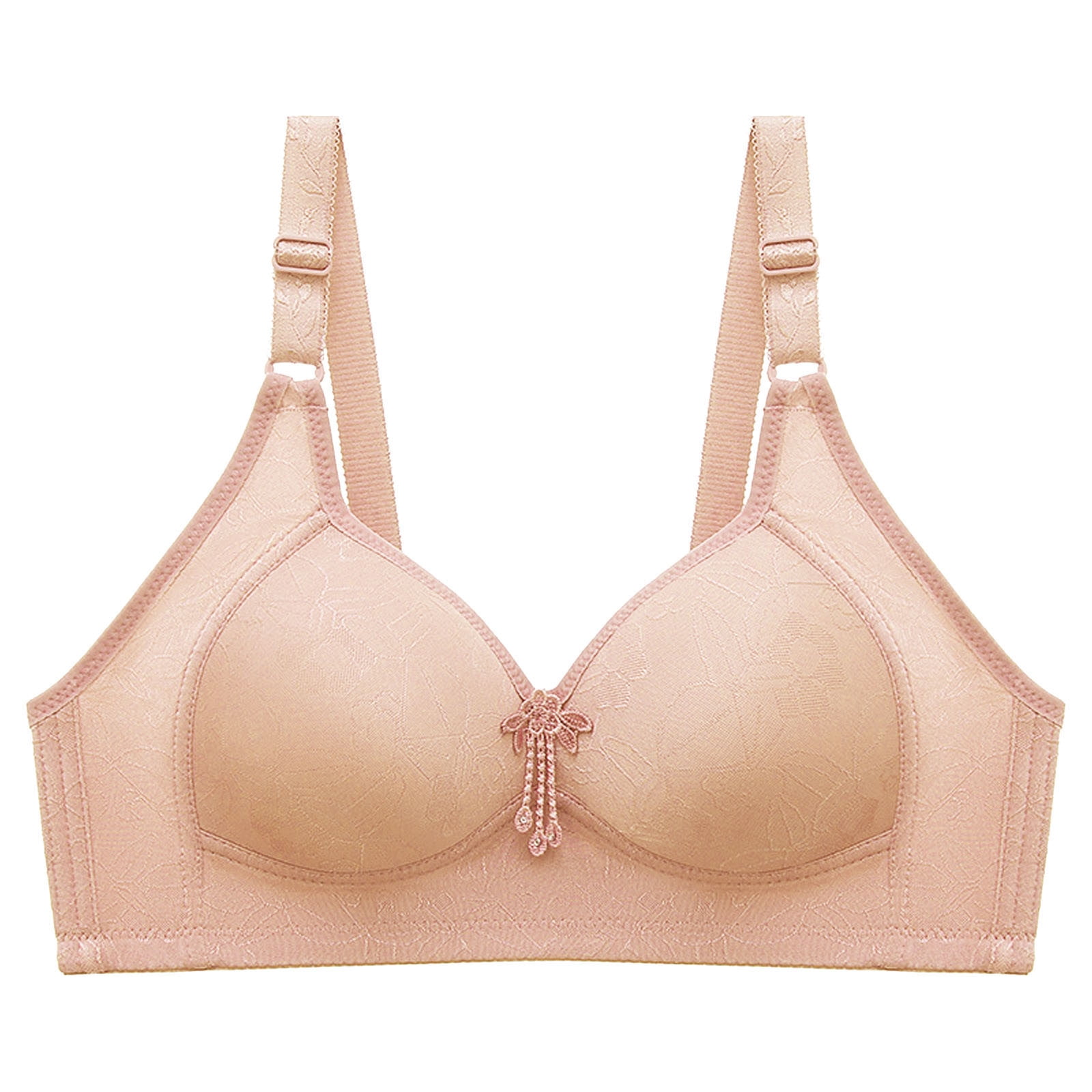 Bigersell Training Bra for Girls Women Fashion Wire Free Comfortable Push  Up Hollow Out Bra Underwear Women's Plus Size Bra for Female, Style 5020,  Beige 42B 