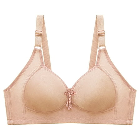 

JINMGG Bras Clearance Summer Fall Women s Plus Size Bra Woman s Fashion Plus Size Wire Free Comfortable Push Up Hollow Out Bra Underwear