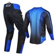 thumbnail image 4 of Willbros Motocross Jersey and Pants Combo Adult Offroad Riding Suit MX Gear Set Dirt Bike Black Blue (Jersey XL Pants 36), 4 of 5