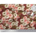 thumbnail image 3 of Soimoi Polyester Crepe Fabric Ranunculus with Bunch Floral Printed Craft Fabric by The Yard 42 Inch Wide, 3 of 3