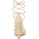 thumbnail image 4 of Sandalias de Tacón de Aguja Allegra K con Cordones Beige 37, 4 of 6