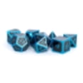 thumbnail image 2 of FanRoll/Metallic Dice Games Poly Set Blue w/Black Enamel (7) New, 2 of 2