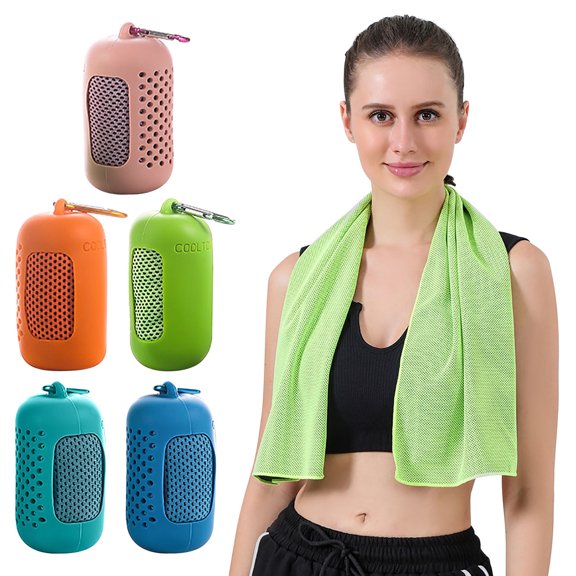 Ice Silk Cooling Towel for Summer | Quick-Dry Sweat Absorbent Breathable Material • Soft, Skin-Friendly • Eco-Friendly • Machine Washable • Multiple Colors • 1 Pack