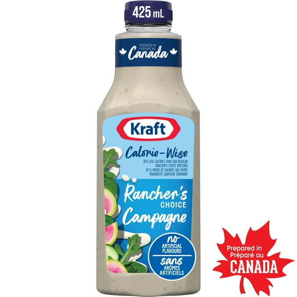 Kraft Calorie-Wise Rancher's Choice Salad Dressing, 425 mL Bottle, KR C-WISE RANCHER'S CHOICE DRE 425