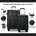 thumbnail image 3 of Luggage Sets Hardside 5 Piece Lightweight Hardshell Suitcase with Spinner Wheels and 3PCS Packing Cubes,(18"&26")Black, 3 of 9