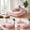 Pink, variant on Kelyda 61'' Oversized Chaise Lounge Chair Indoor, Modern Boneless Convertible Corduroy Couch Loveseat Sofa Sleeper Pink