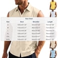 thumbnail image 2 of Rvwovn Men's Sleeveless Turn-Down Collar Button Down Shirt - Lightweight Relaxed Fit Casual Summer Vest Top, 2 of 7