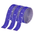 thumbnail image 1 of Unique Bargains 3Roll 1 Yard 8mm Self Adhesive Crystal Rhinestone Ribbon for Crafts Project, Dark Blue, 1 of 5