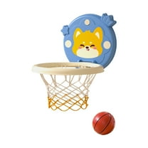 LanSuare Mini Indoor Basketball Hoop, Home Basketball Play Set,Over The Door Bedroom Office Basketball Hoop for 6 7 8 9 10 11 12  Year Old, Include One Basketball, Blue