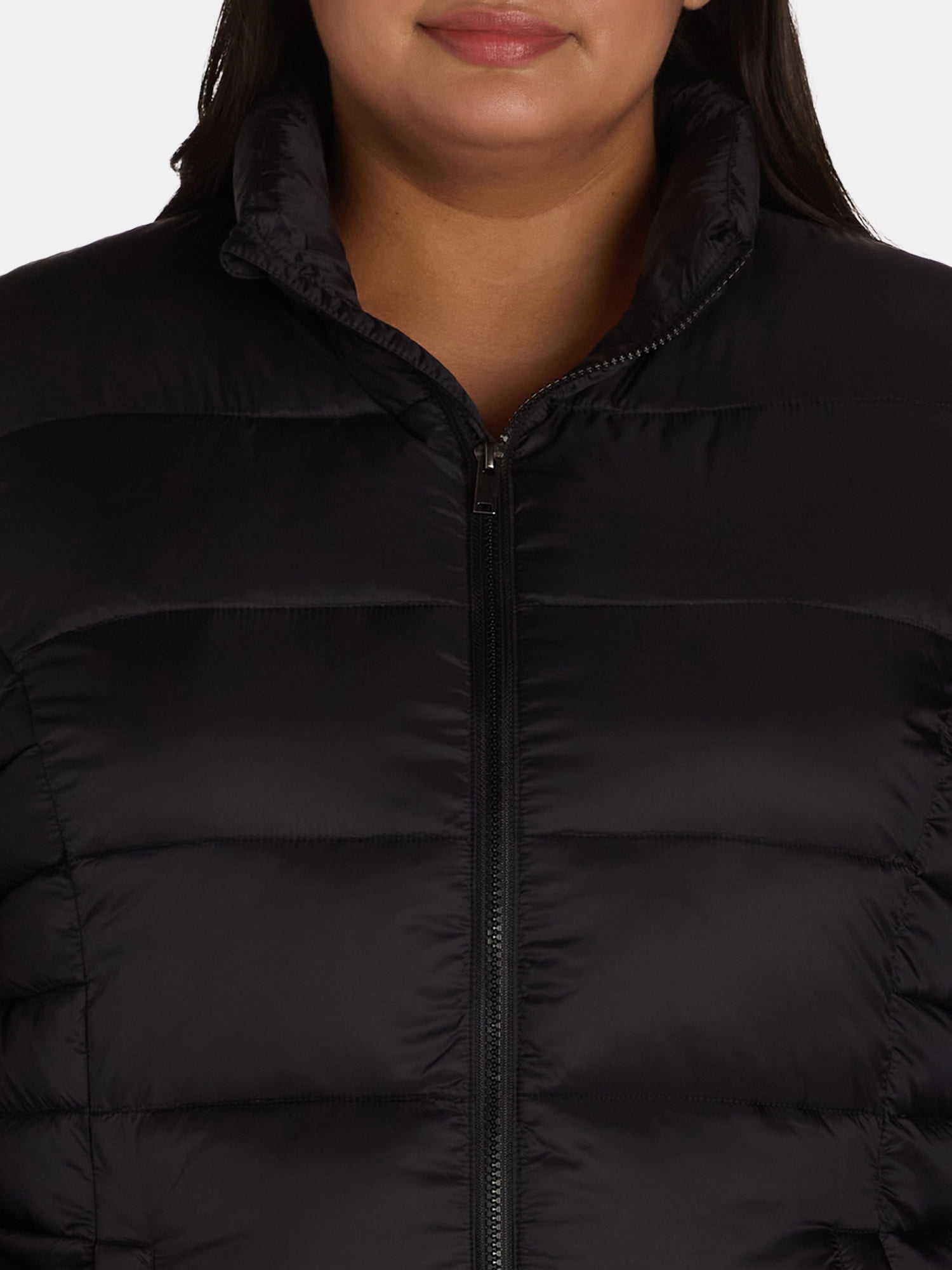Time and Tru Women's and Women's Plus Puffer Jacket, Sizes XS-3X