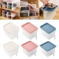 thumbnail image 3 of Lidded Classification Storage Containers Sealed Organization Boxes Transparent Dry Food Storage Jars for Grains Nuts Candy, 3 of 3