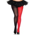 thumbnail image 1 of 748Q-BLACK-RED Collants Opaques Grande Taille, Noir & Rouge, 1 of 1