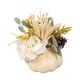 thumbnail image 2 of Calabaza Artificial BLESIY con Flores Falsas Centro de Mesa de Otoño 21cmx18cm, 2 of 7
