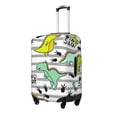 thumbnail image 2 of Bixox Washable Funny Dinosaurs on Stripes Printed Luggage Cover, Fashion Suitcase Protector Fits for Large luggage, 2 of 8
