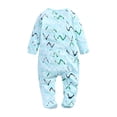thumbnail image 4 of Shldybc Newborn Baby Boy Girl Rompers Bodysuit Jumpsuit Playsuit One Piece Outfit Clothes, Baby Pajamas on Clearance( 0-3 Months, Mint Green ), 4 of 9