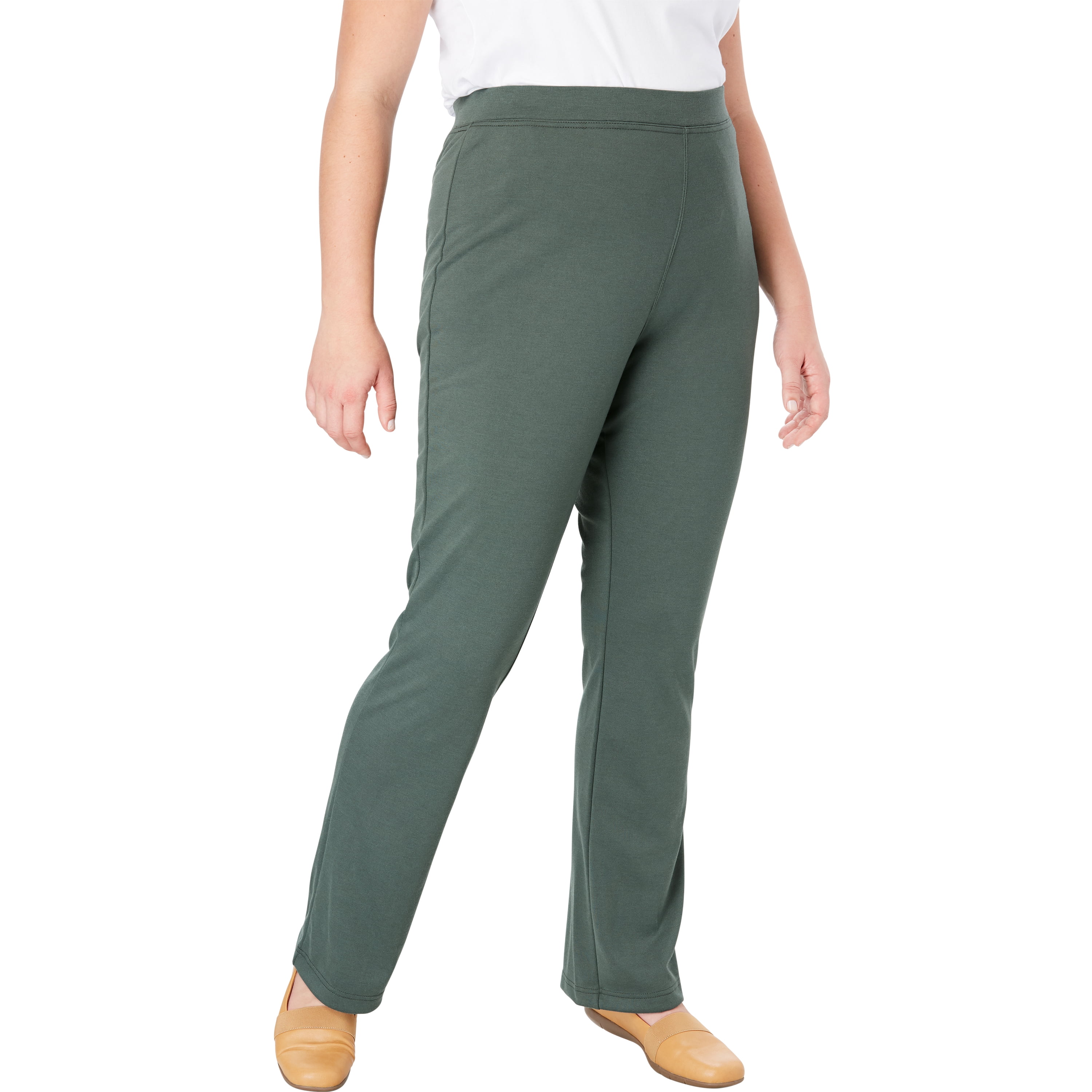 Woman Within Woman Within Plus Size Bootcut Ponte Stretch Knit Pant