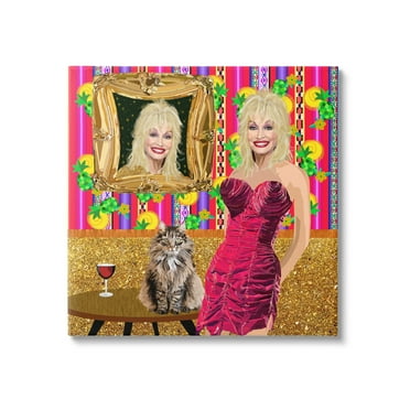 Stupell Industries Famous Country Singer Blonde Playful Dolly Abstract Pattern, 36 x 36, Design by Lynnda Takos