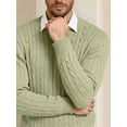 thumbnail image 5 of HAOMEILI Men's Relaxed Fit Cable Knit Crewneck Sweater, 5 of 7