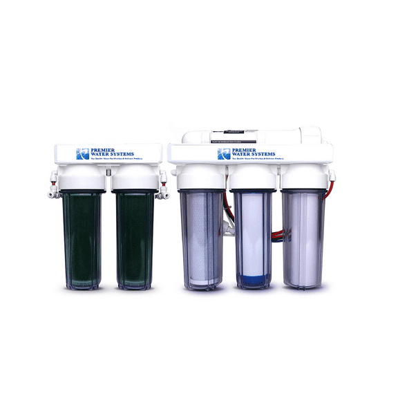Premier 6 Stage Aquarium Reef | 75 GPD | RO/DI Reverse Osmosis Water Filter System Dual DI Resin Filters | Made in USA