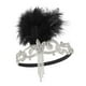 thumbnail image 2 of 3x Diadema Estilo Flapper, Tocado Retro De Plumas Para Actuación En El Escenario, Carnaval, Baile De Graduación, Color Negro, 2 of 8