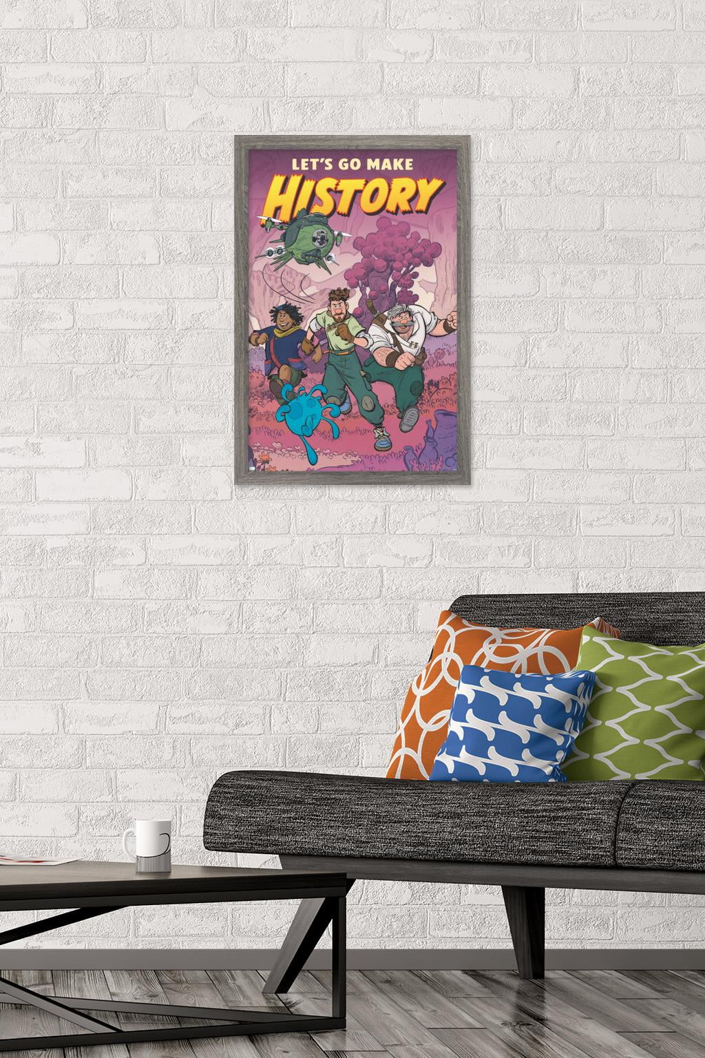 Disney Strange World - Let's Go Make History Wall Poster, 14.725" x 22.375" Framed