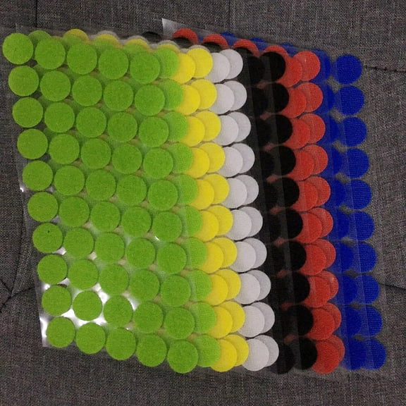 CIMAXIC Self Adhesive Dots Round Tapes Yellow 300Pairs 0.79in