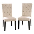 thumbnail image 3 of Furniture of America Rossas Wood 5-Piece Round Dining Table Set in Ivory, 3 of 13